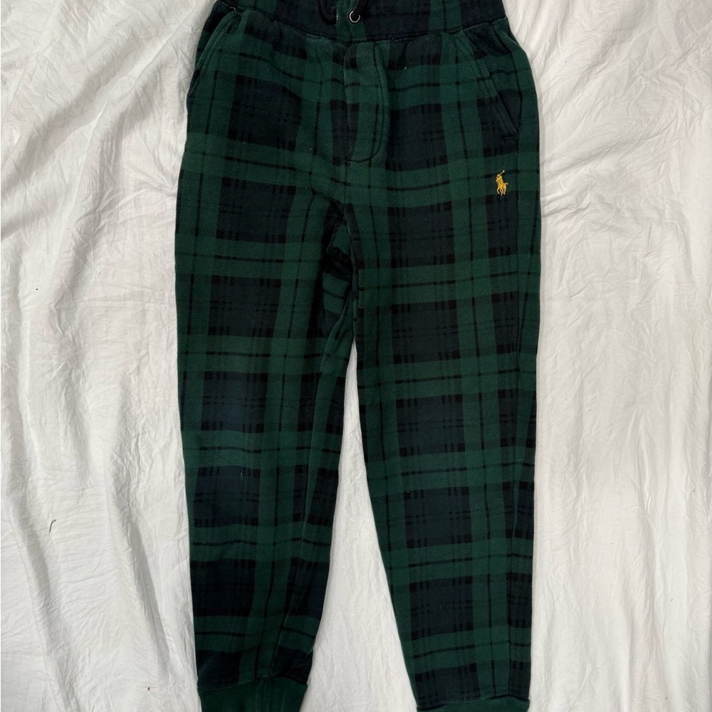 Polo Ralph Lauren Kids Green Plaid Joggers